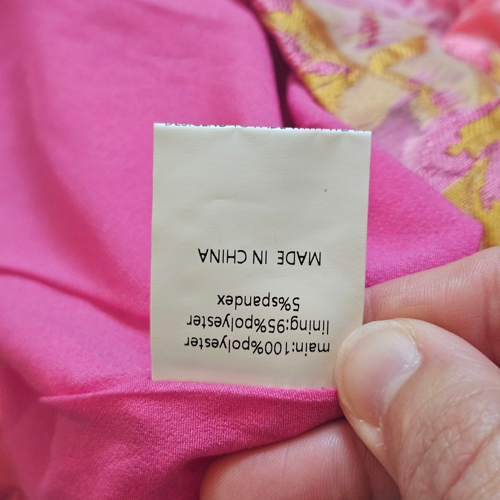 Showpo Brailey Mini Dress Size 2 Pink NEW Floral Jacquard Strapless Cocktail - Picture 14 of 14